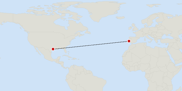 Houston → Lisbon