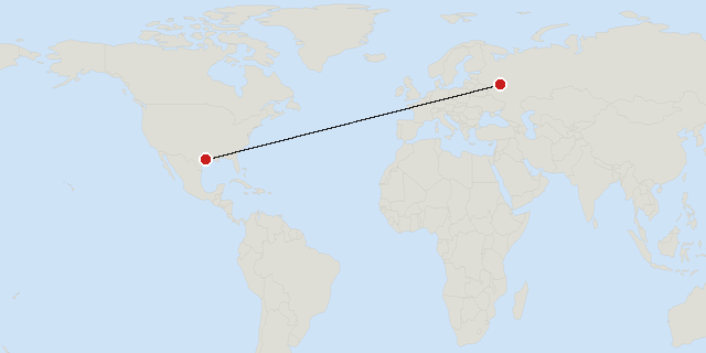 Houston → Moscow