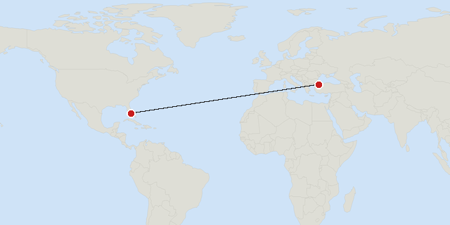 Miami → Istanbul