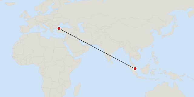 シンガポール → イスタンブール