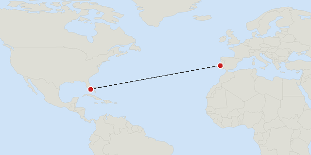 Lisbon → Miami