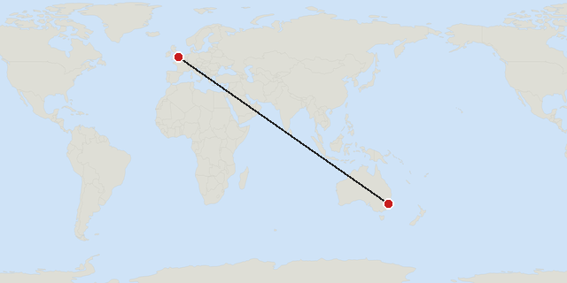 London → Sydney