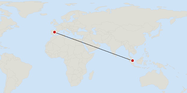 Madrid → Singapore