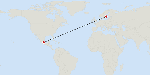 Mexico → Stockholm