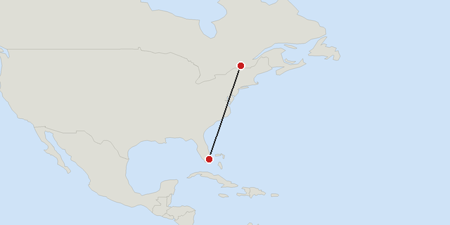 Miami → Montreal