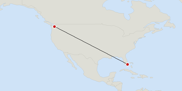 Miami → Seattle