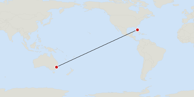 Miami → Sydney
