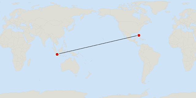 Miami → Tangerang