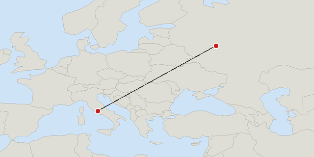 Moscow → Rome