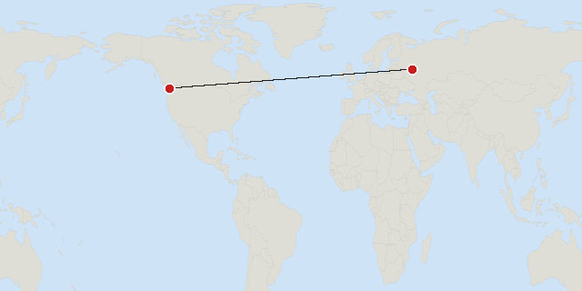 Seattle → Moskau