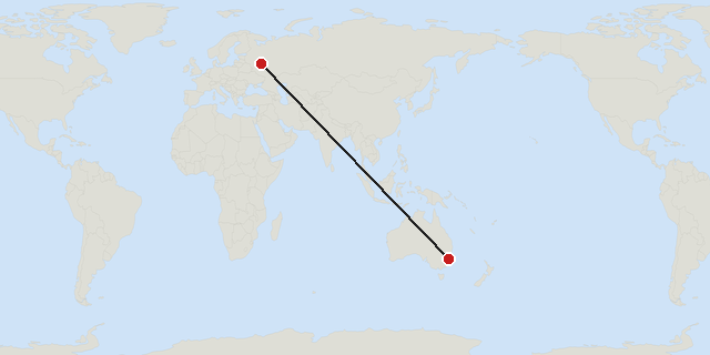 Moscow → Sydney