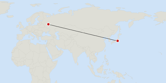 Moscow → Tokyo