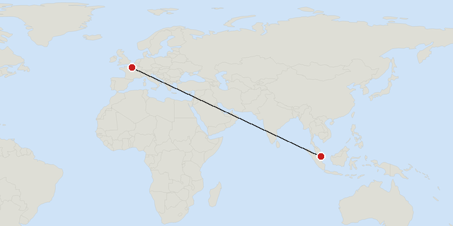 Paris → Singapore