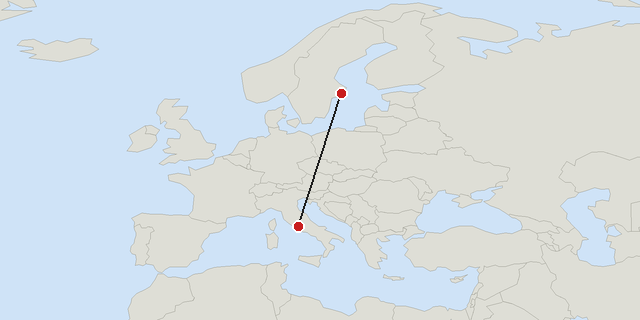 Rome → Stockholm