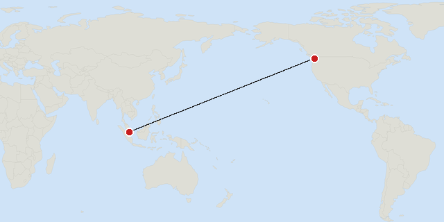Seattle → Singapur