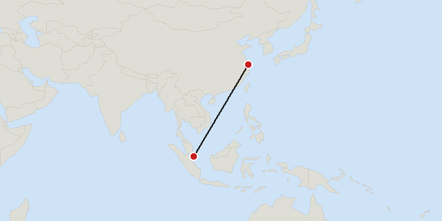 Singapore → Shanghai