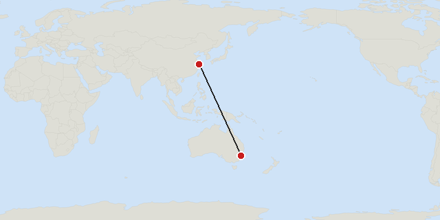 Shanghai → Sydney