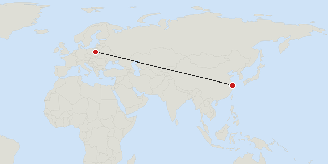Warsaw → Shanghai