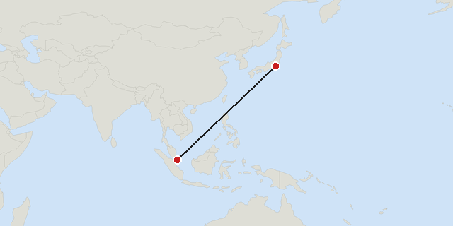 Tokio → Singapur