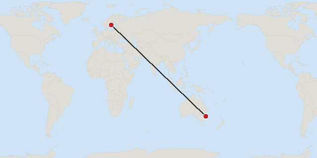 Stockholm → Sydney
